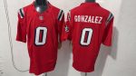 New England Patriots Gonzalez #0 red Jersey