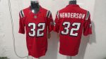 New England Patriots Henderson #32 Red Jersey