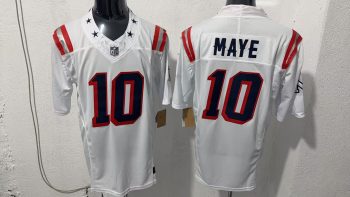 New England Patriots Maye #10 White Jersey