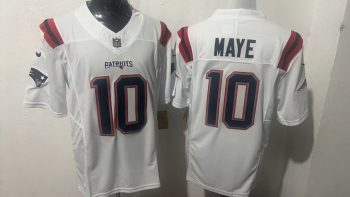 New England Patriots Maye #10 White Jersey