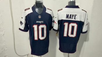 New England Patriots Maye #10 navy Jersey