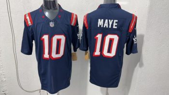 New England Patriots Maye #10 navy Jersey