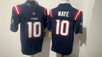New England Patriots Maye #10 navy stitched Jersey