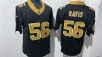 New Orleans Saints #56 Davis Black Stitched Jersey