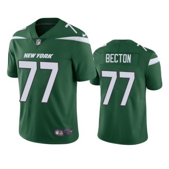 New York Jets #77 Mekhi Becton Gotham Green Stitched Jersey