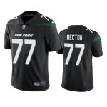 New York Jets #77 Mekhi Becton Stealth Black Stitched Jersey