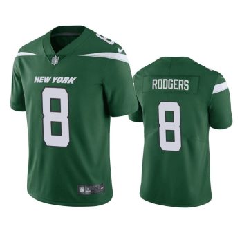 New York Jets #8 Aaron Rodgers Gotham Green Stitched Jersey