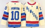 New York Rangers #10 Panarin Cream stitched hockey jersey