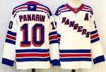 New York Rangers #10 Panarin White stitched hockey jersey