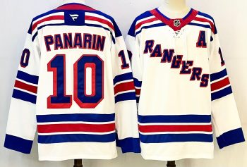 New York Rangers #10 Panarin White stitched hockey jersey