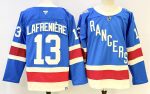 New York Rangers #13 Lafrenière Blue stitched hockey jersey