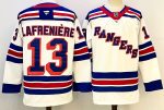New York Rangers #13 Lafrenière White stitched hockey jersey