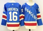 New York Rangers #16 Trocheck Blue stitched hockey jersey