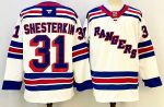 New York Rangers #31 Shesterkin White stitched hockey jersey