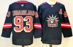 New York Rangers #93 Zibanejad Navy stitched hockey jersey