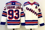New York Rangers #93 Zibanejad White stitched hockey jersey