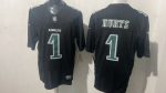 Philadelphia Eagles #1 Jalen Hurts Black Stitched Jersey