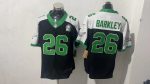 Philadelphia Eagles #26 Saquon Barkley Black & Kelly Green Stitched Jersey (2)