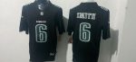 Philadelphia Eagles #6 DeVonta Smith Black & Kelly black Throwback Stitched Jersey