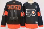 Philadelphia Flyers #11 Konecny Black stitched hockey jersey