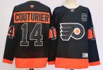 Philadelphia Flyers #14 Couturier Black stitched hockey jersey