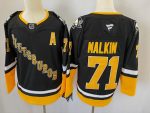 Pittsburgh Penguins #71 Malkin Black stitched hockey jersey
