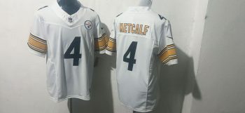 Pittsburgh Steelers #4 DK Metcalf White Stitched Jersey