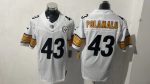 Pittsburgh Steelers #43 Troy Polamalu White Stitched Jersey