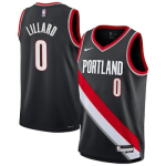 Portland Trail Blazers #0 Damian Lillard Black Nike Icon Edition Swingman
