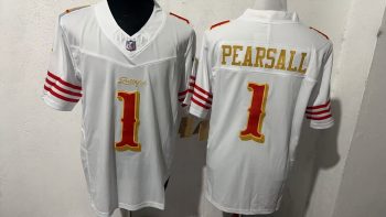 San Francisco 49ers #1 Ricky Pearsall White Faithful Stitched Jerse