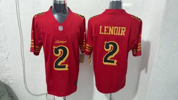 San Francisco 49ers #2 Deommodore Lenoir Red Faithful Stitched Jersey