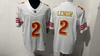 San Francisco 49ers #2 Deommodore Lenoir White Faithful Stitched Jersey