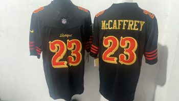 San Francisco 49ers #23 Christian McCaffrey Black Faithful Stitched Jersey