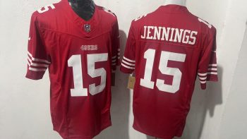 San Francisco 49ers #23 Christian McCaffrey Red Faithful Stitched Jersey (5)