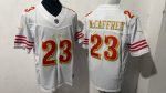 San Francisco 49ers #23 Christian McCaffrey White Faithful Stitched Jersey