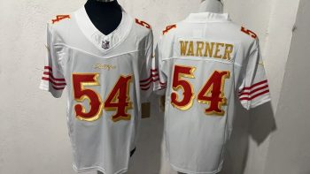 San Francisco 49ers #54 Fred Warner White Faithful Stitched Jersey