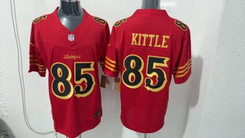 San Francisco 49ers #85 George Kittle Red Faithful Stitched Jersey