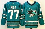 San Jose Sharks #77 Misa Teal stitched hockey jersey