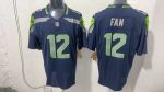 Seattle Seahawks #12 Fan College Navy Stitched Jersey