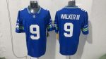 Seattle Seahawks #9 Kenneth Walker III Royal Blue Throwback Stitched Jersey