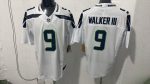 Seattle Seahawks #9 Kenneth Walker III White Stitched Jerse