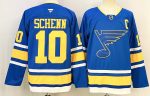St. Louis Blues #10 Schenn Blue stitched hockey jersey