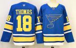 St. Louis Blues #18 Thomas Blue stitched hockey jersey