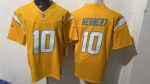 Stitched Los Angeles Chargers Justin Herbert 10 Yellow Jersey