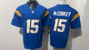 Stitched Los Angeles Chargers McConkey 15 Blue Jersey