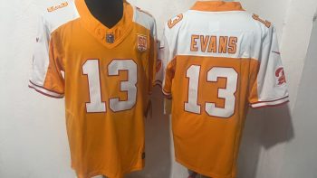 Tampa Bay Buccaneers #13 Evans Orange Throwback Stitched Jersey