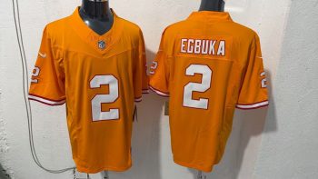 Tampa Bay Buccaneers #2 Egbuka Orange Stitched Jersey