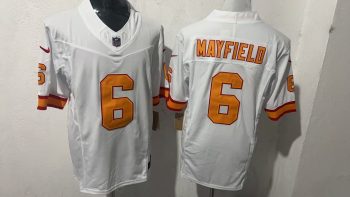 Tampa Bay Buccaneers #6 Mayfield White Stitched Jersey