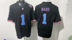 Tennessee Titans #1 Ward Black Throwback Stitched Jersey