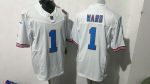Tennessee Titans #1 Ward White Throwback Stitched Jersey